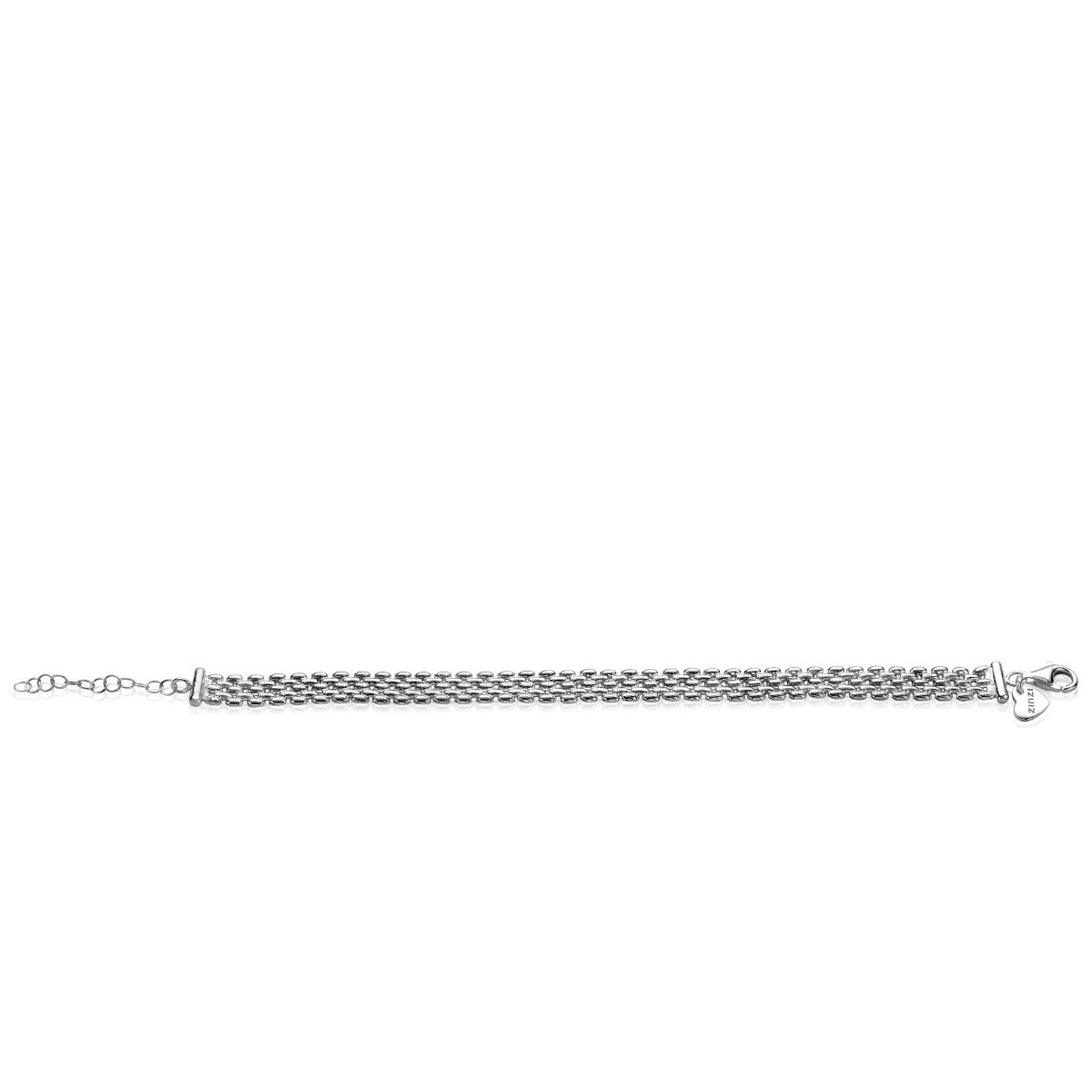 Zinzi ZIA2289 zilveren armband met rolex-stijl schakels 8 mm breed - Lengte 16.5-20 cm