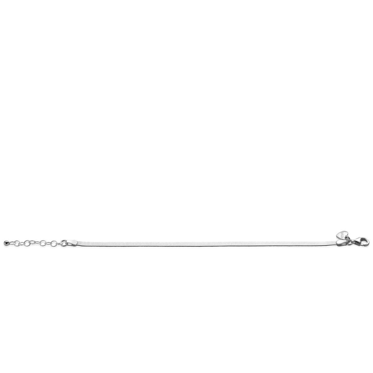 Zinzi ZIA2292 zilveren armband met slangen schakels 3.5 mm breed - Lengte 17-20 cm