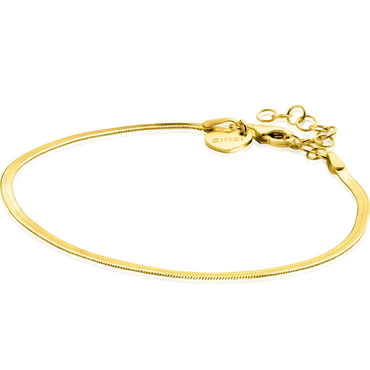 Zinzi ZIA2360 goudkleurige armband met slangenschakels 1.9 mm breed - Lengte 16.5-19.5 cm