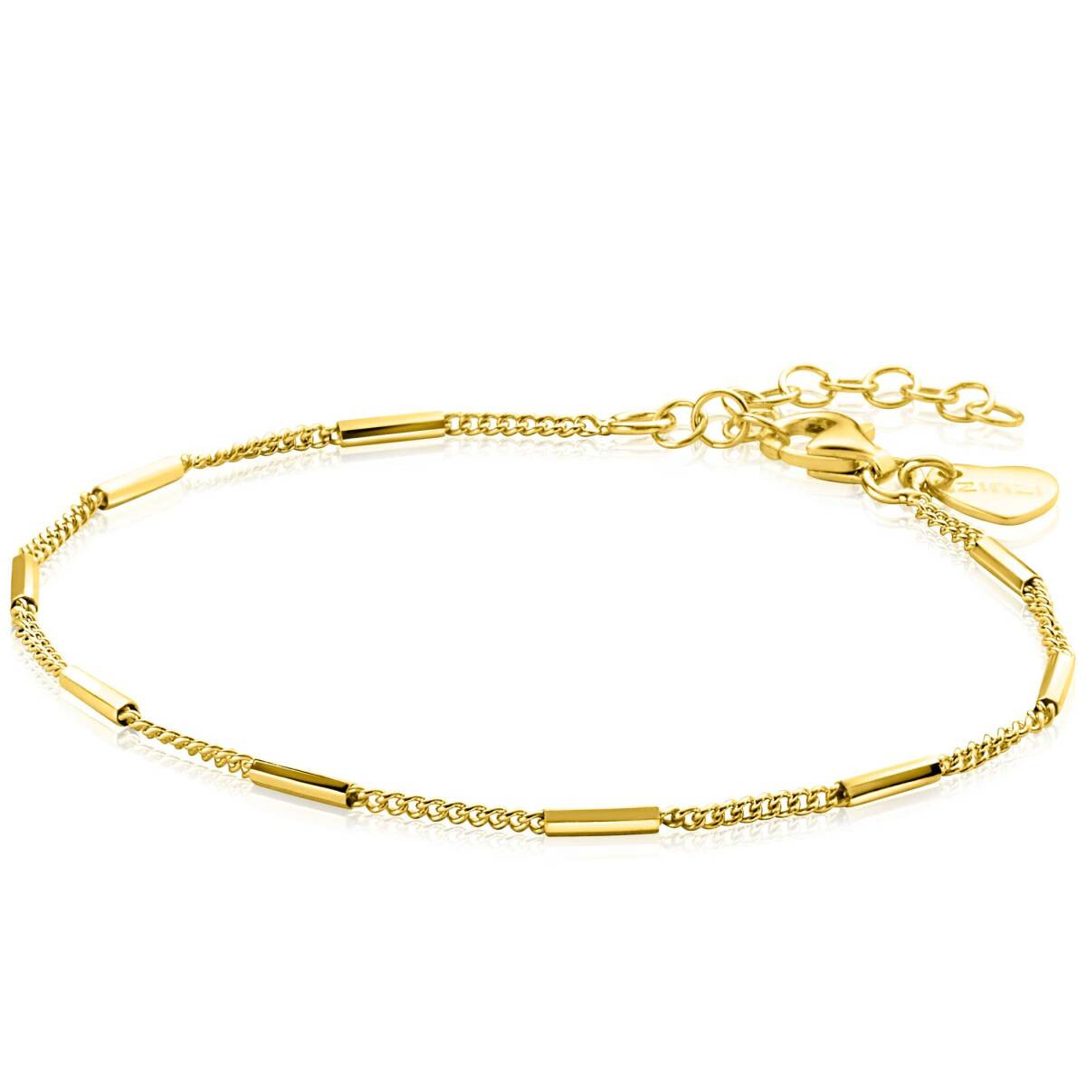 Zinzi ZIA2366G goudkleurige schakelarmband met staafjes 1.6 mm breed - Lengte 16.5-19.5 cm