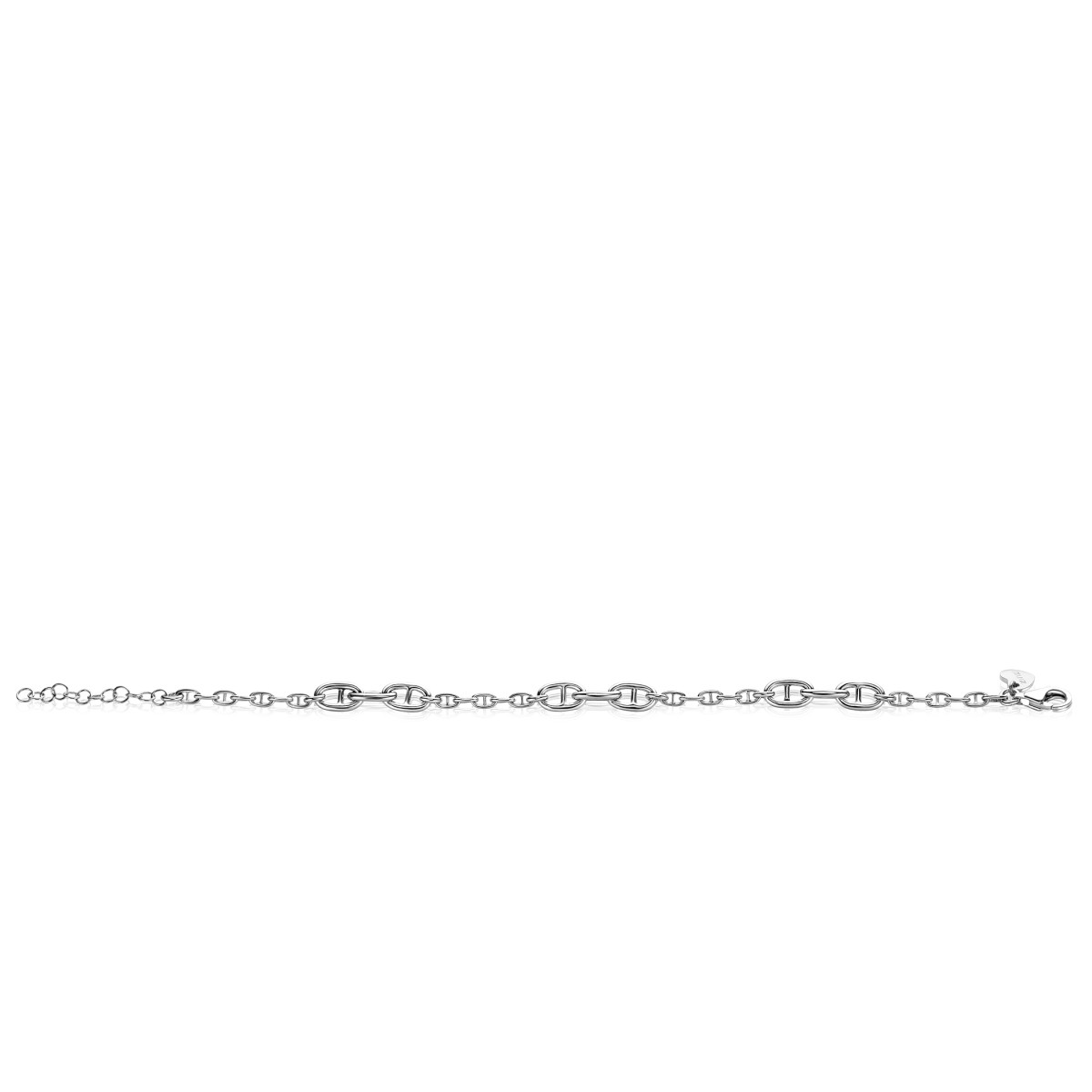 Zinzi ZIA2407 zilveren armband met marine schakels 5.8 mm breed - Lengte 17-20 cm