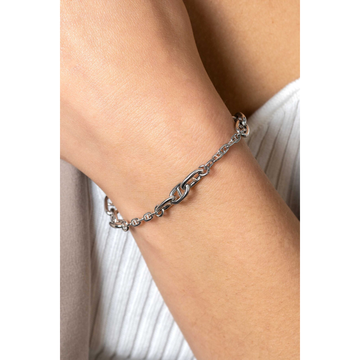 Zinzi ZIA2407 zilveren armband met marine schakels 5.8 mm breed - Lengte 17-20 cm