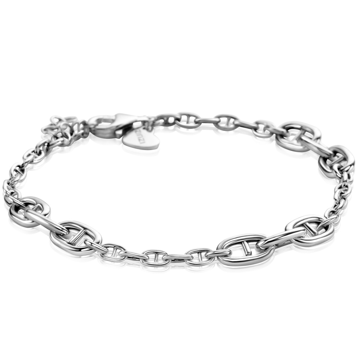 Zinzi ZIA2407 zilveren armband met marine schakels 5.8 mm breed - Lengte 17-20 cm