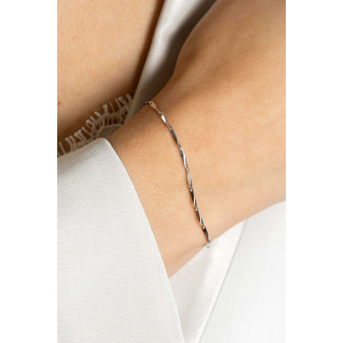 Zinzi ZIA2414 zilveren armband met pijl schakels 1.5 mm breed - Lengte 17.5-20 cm