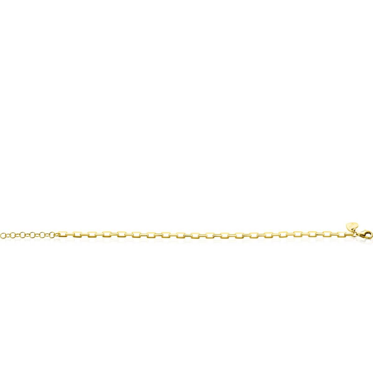 Zinzi ZIA2587 gold plated armband met venetiaanse schakels 3 mm breed - Lengte 16.5-19.5 cm