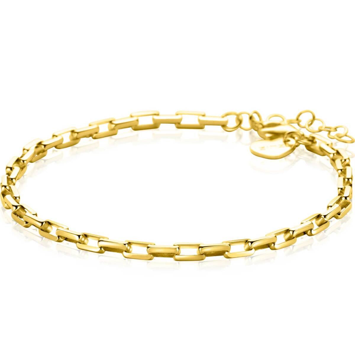 Zinzi ZIA2587 gold plated armband met venetiaanse schakels 3 mm breed - Lengte 16.5-19.5 cm