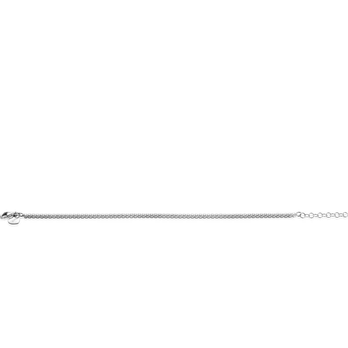 Zinzi ZIA2590 zilveren tennisarmband met ronde zirkonia's 2.5 mm breed - Lengte 17-20 cm
