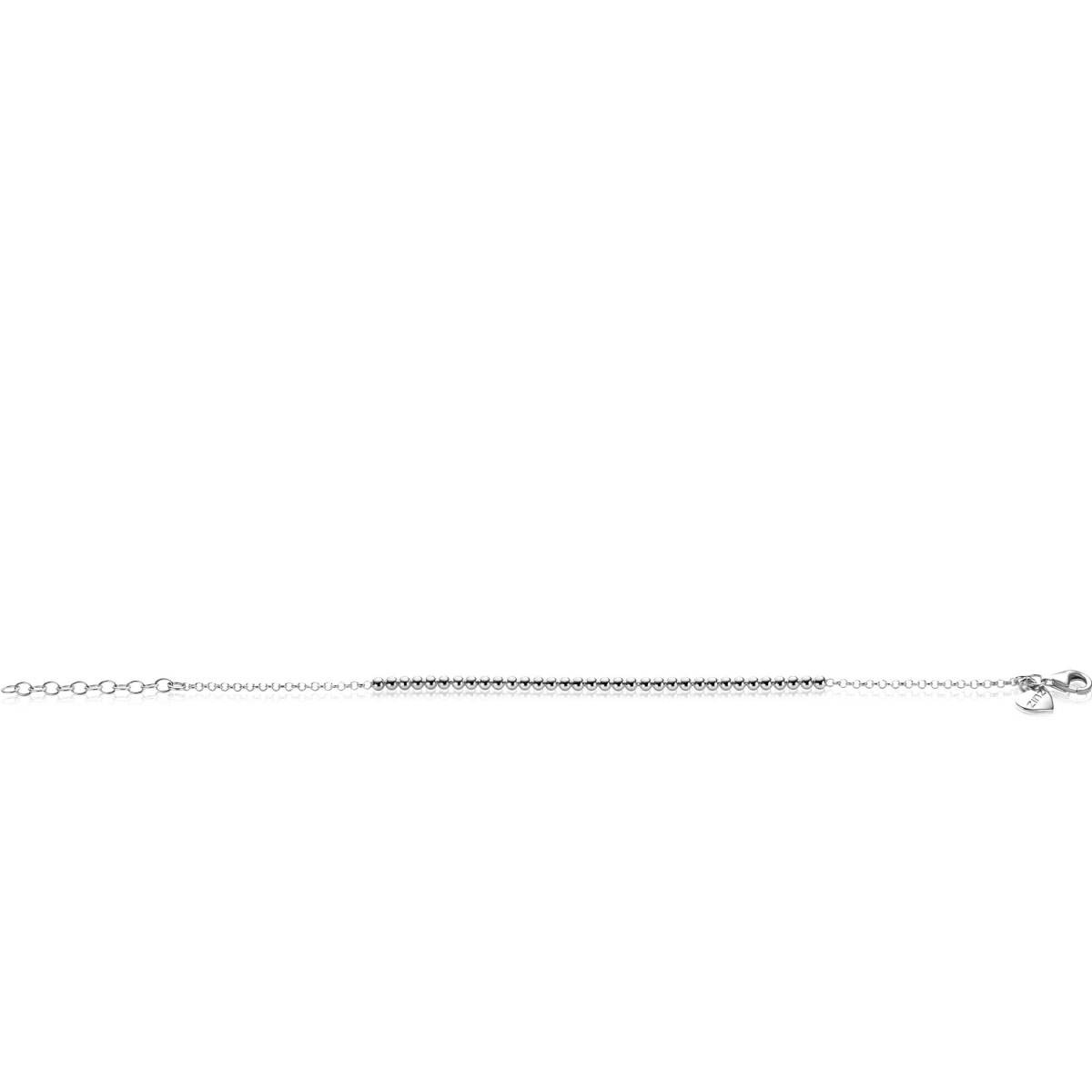 Zinzi ZIA2640 zilveren armband met ronde bolletjes 2.5 mm breed - Lengte 16-19 cm