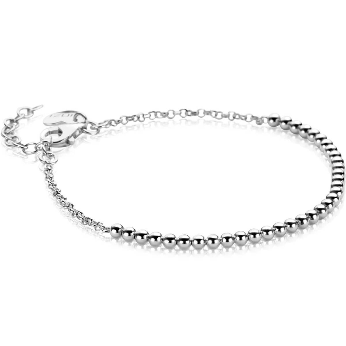 Zinzi ZIA2640 zilveren armband met ronde bolletjes 2.5 mm breed - Lengte 16-19 cm