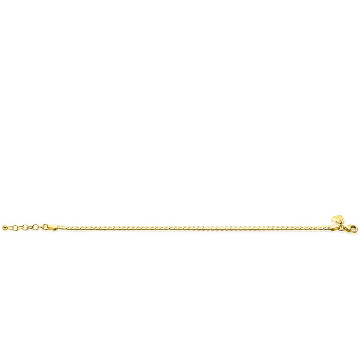 Zinzi ZIA2647G goudkleurige schakelarmband met S-schakels 3 mm breed - Lengte 18-21 cm