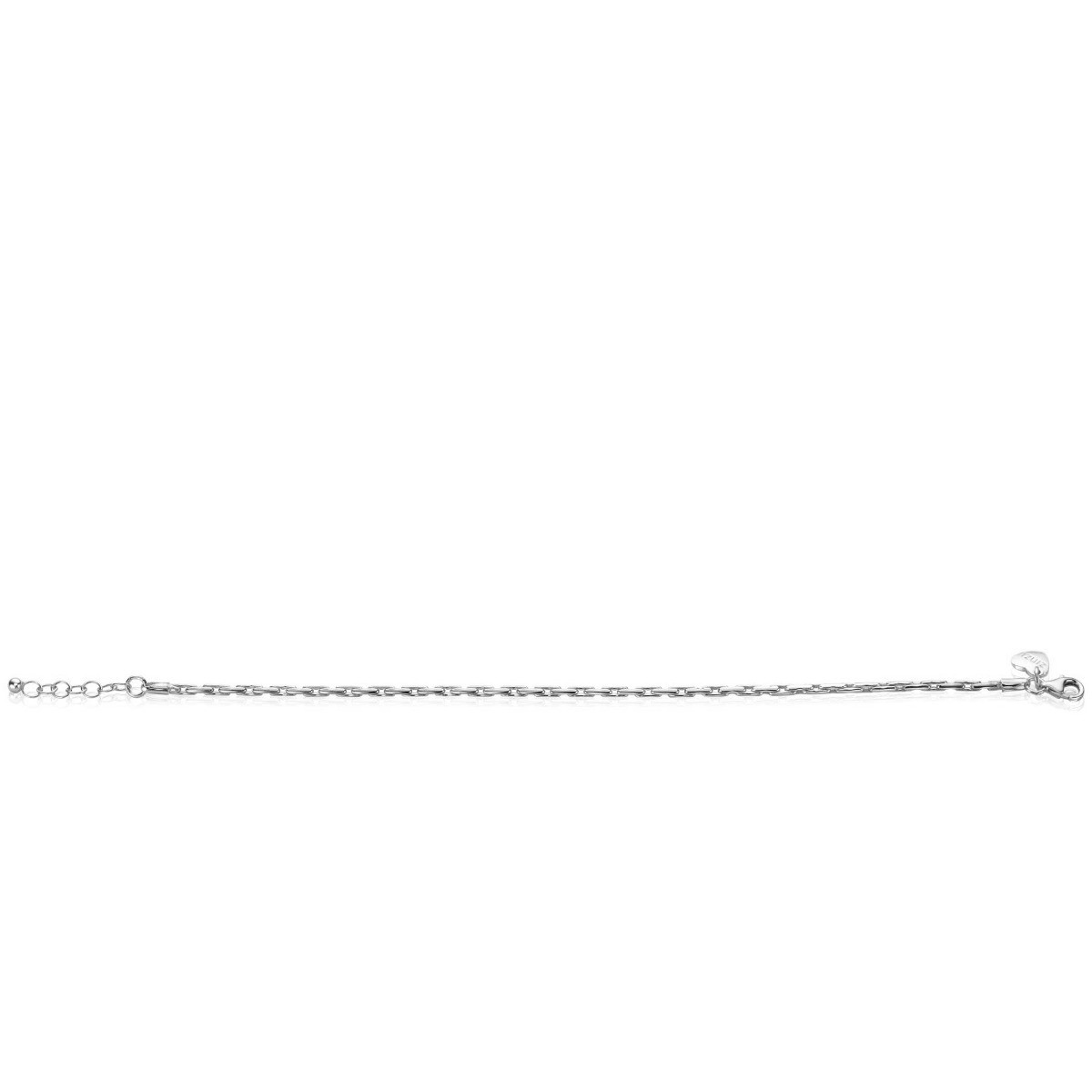 Zinzi ZIA2648 zilveren schakelarmband glanzend 2.3 mm breed - Lengte 18-21 cm