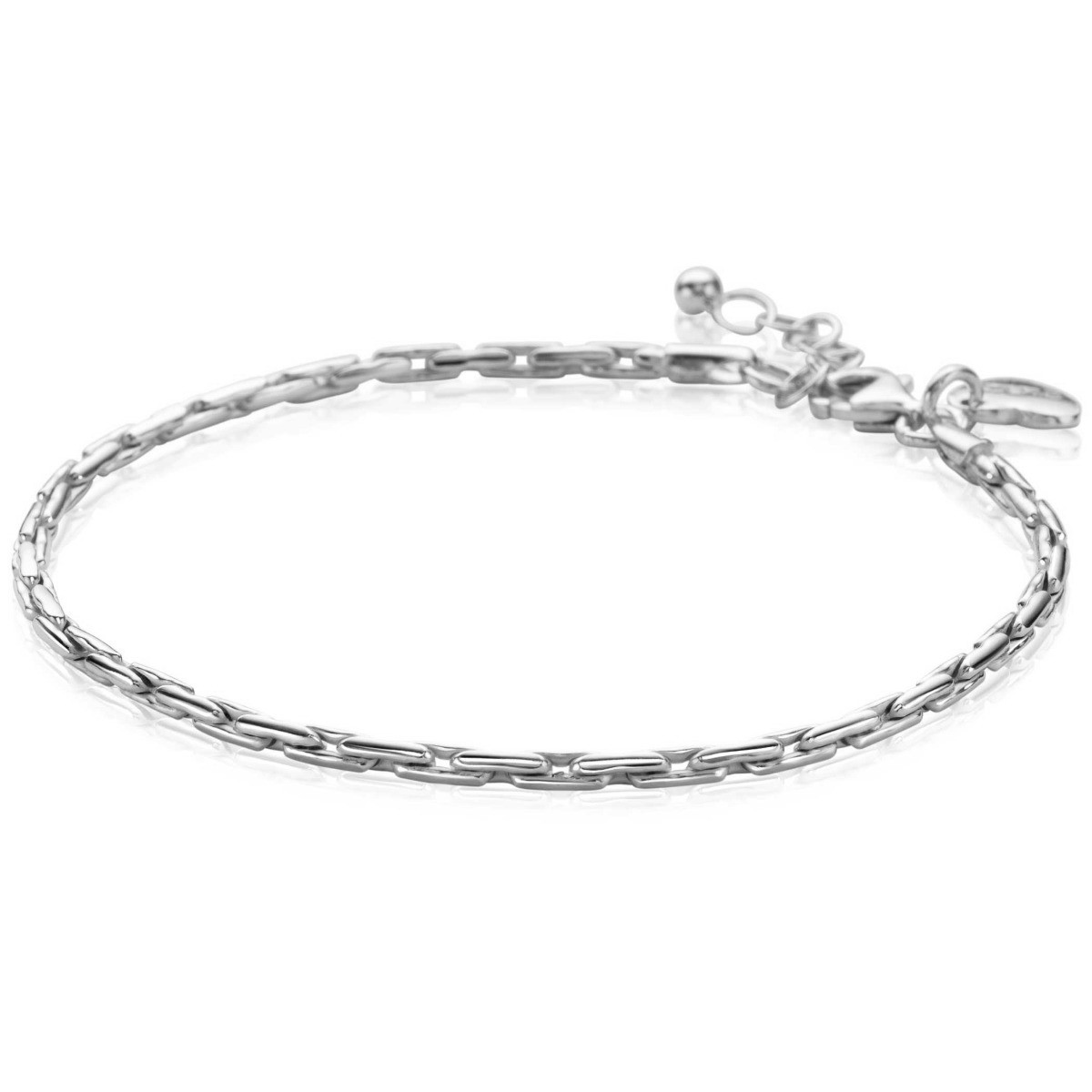 Zinzi ZIA2648 zilveren schakelarmband glanzend 2.3 mm breed - Lengte 18-21 cm