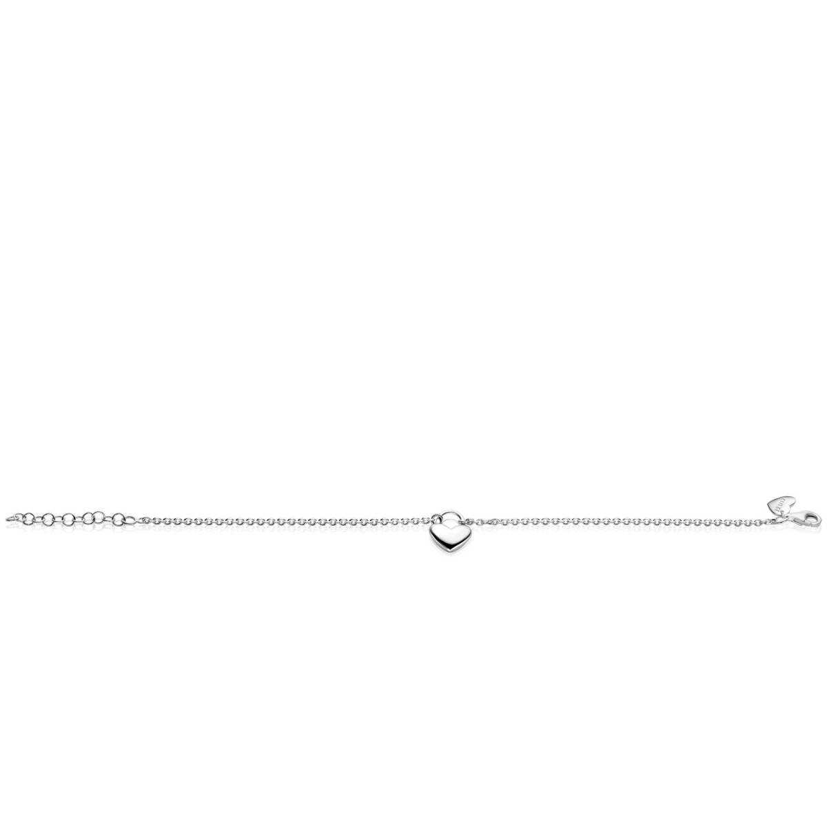Zinzi ZIA2673 zilveren armband met hartjes slot 13 mm breed - Lengte 17-20 cm
