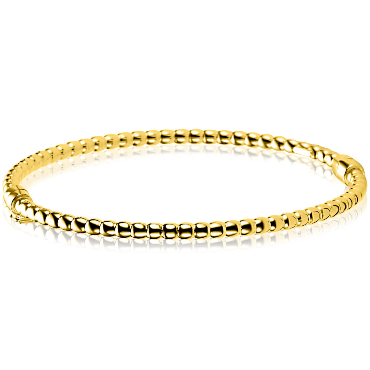 Zinzi ZIA2755G goudkleurige bangle met bolletjes 3.1 mm breed - Diameter 60 mm