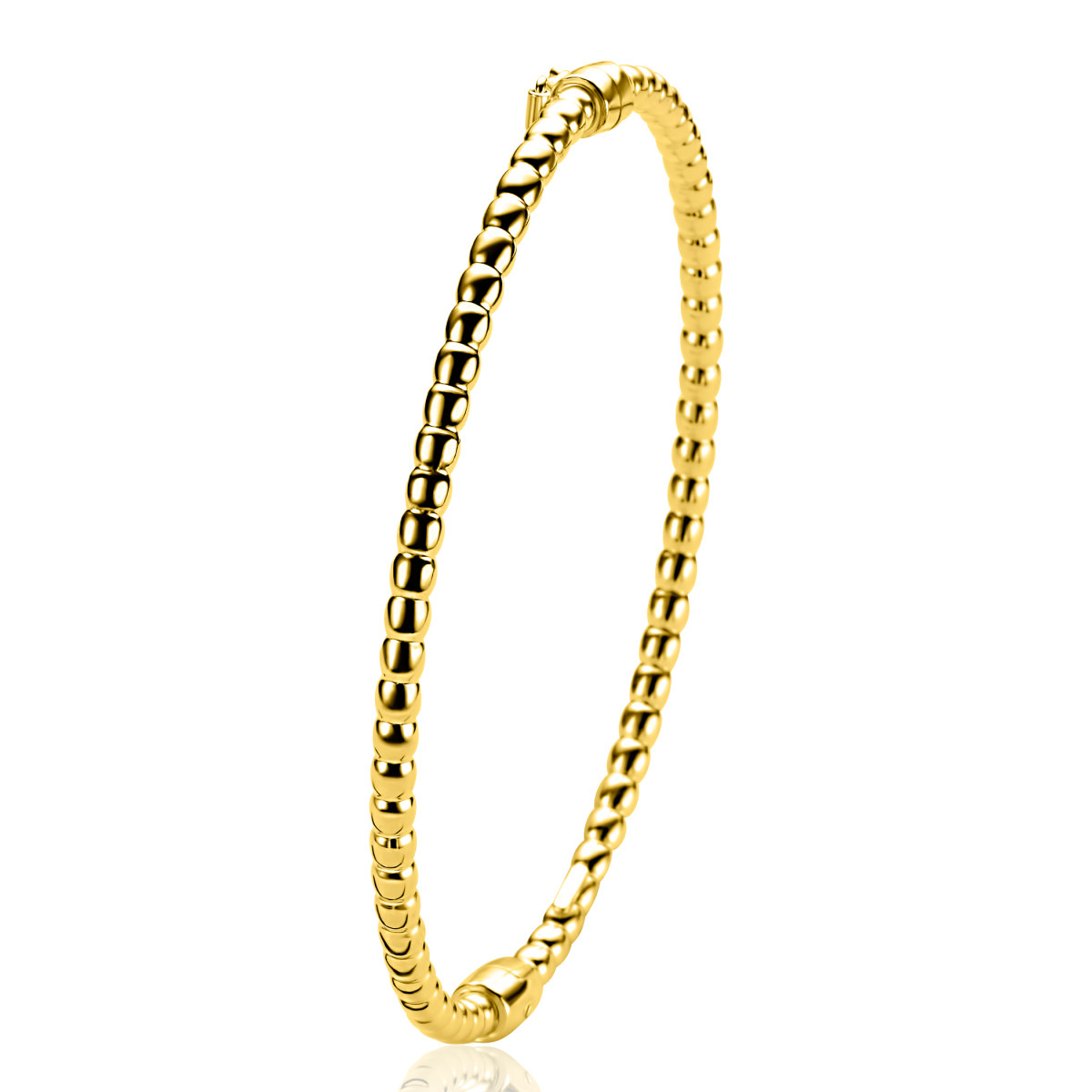 Zinzi ZIA2755G goudkleurige bangle met bolletjes 3.1 mm breed - Diameter 60 mm