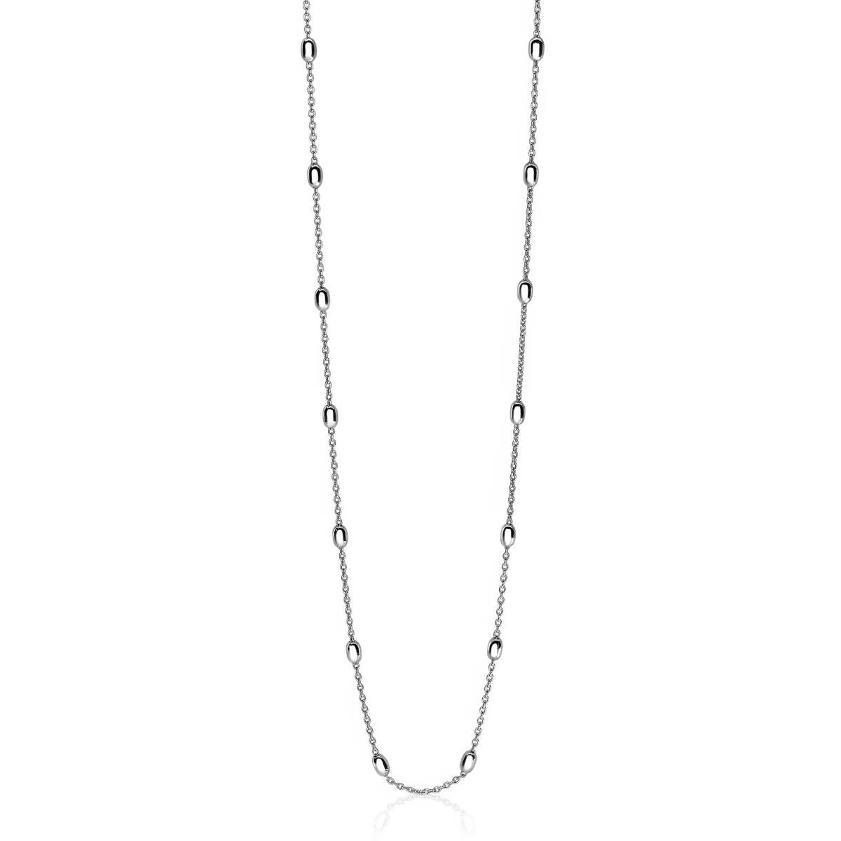 Zinzi ZIC1655 zilveren jasseron ketting ovaal 2.5 mm breed - Lengte 42-45 cm