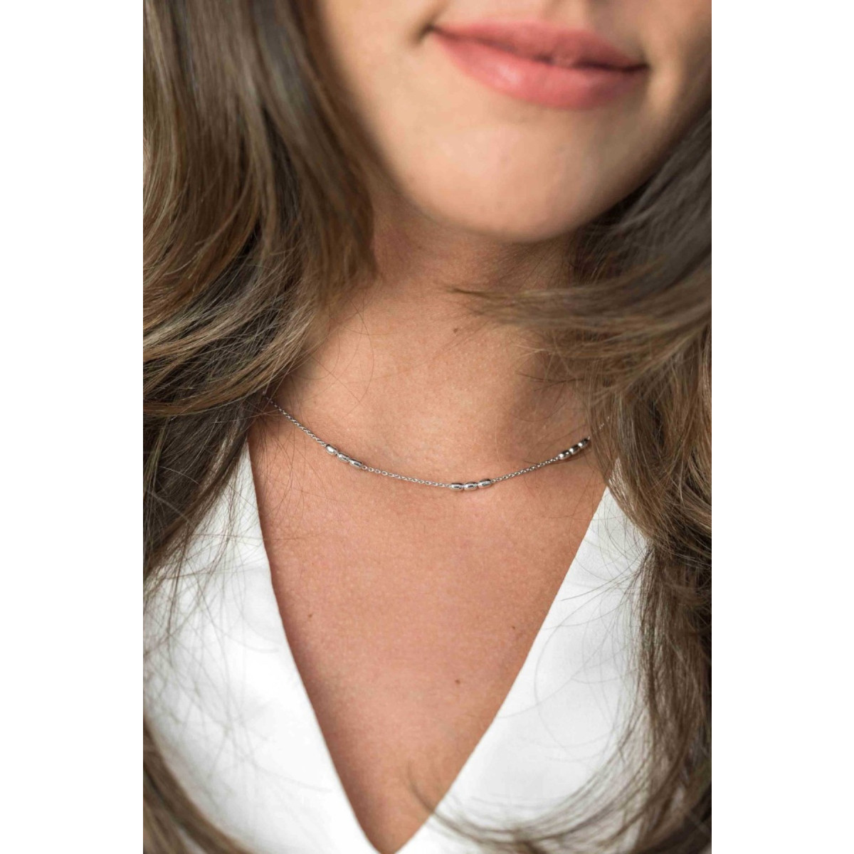 Zinzi ZIC1809-42 zilveren schakelketting met ovale schakels 2.5 mm breed - Lengte 42-45 cm