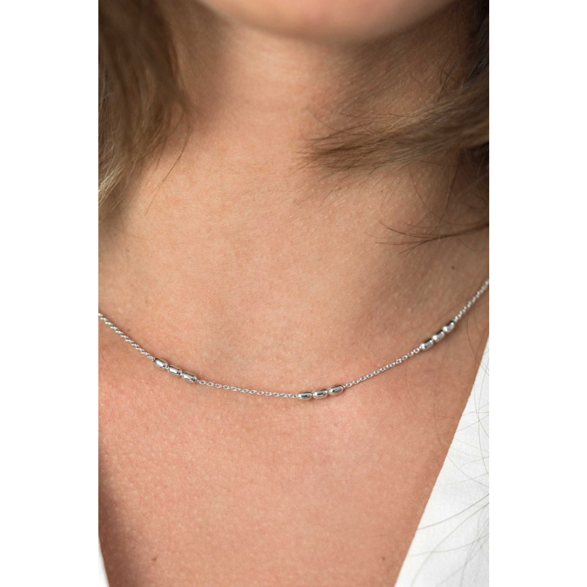 Zinzi ZIC1809-42 zilveren schakelketting met ovale schakels 2.5 mm breed - Lengte 42-45 cm