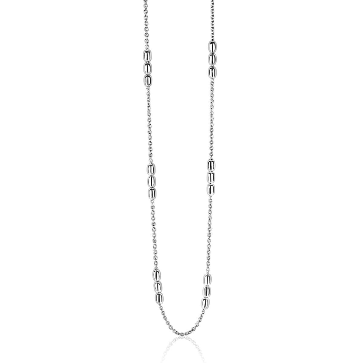 Zinzi ZIC1809-42 zilveren schakelketting met ovale schakels 2.5 mm breed - Lengte 42-45 cm