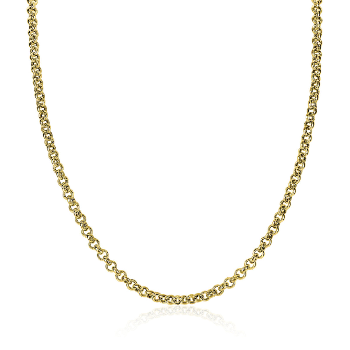 Zinzi ZIC1911G goudkleurige jasseron schakelketting 4.5 mm breed - Lengte 45 cm