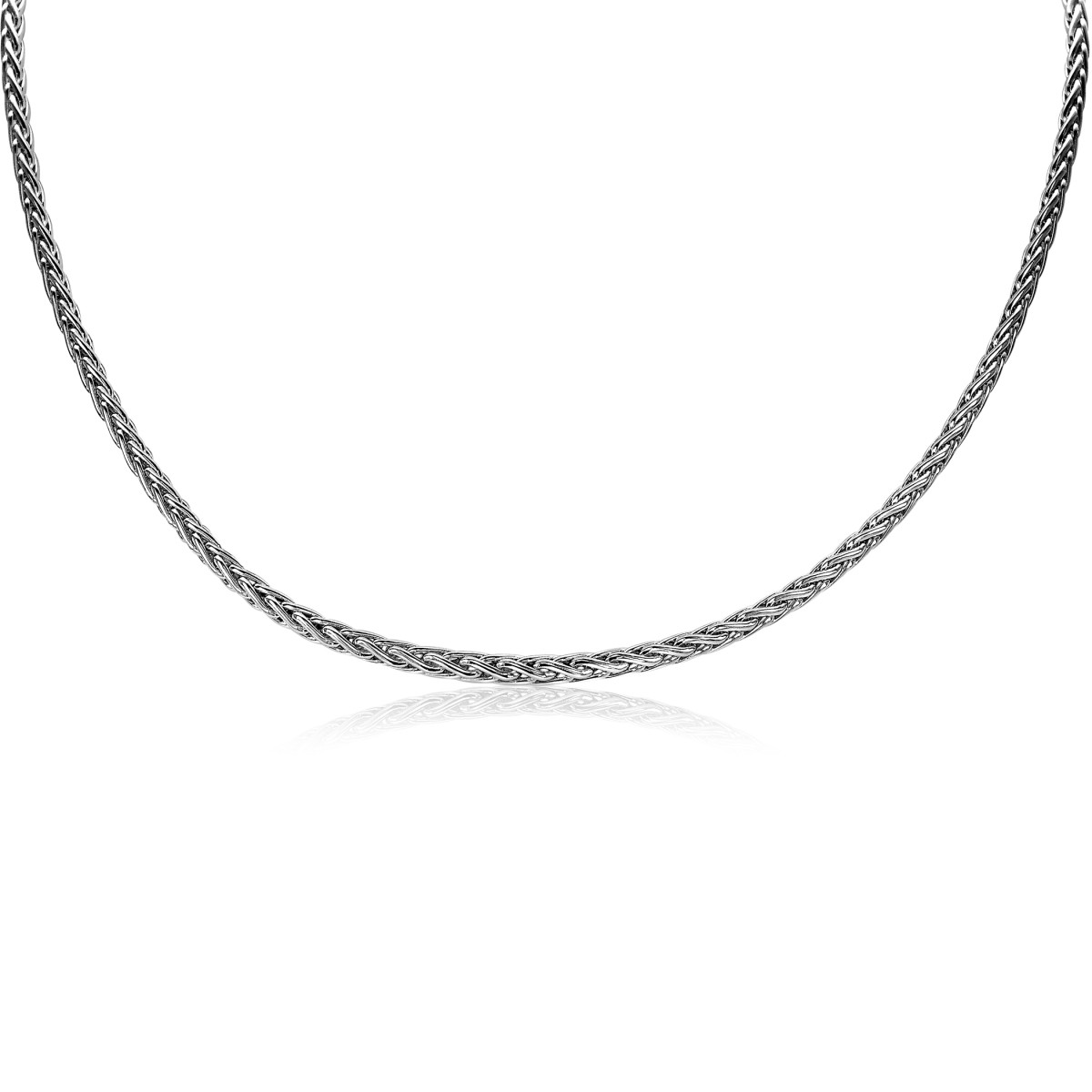 Zinzi ZIC1912 zilveren schakelketting vossenstaart 3.1 mm breed - Lengte 45 cm