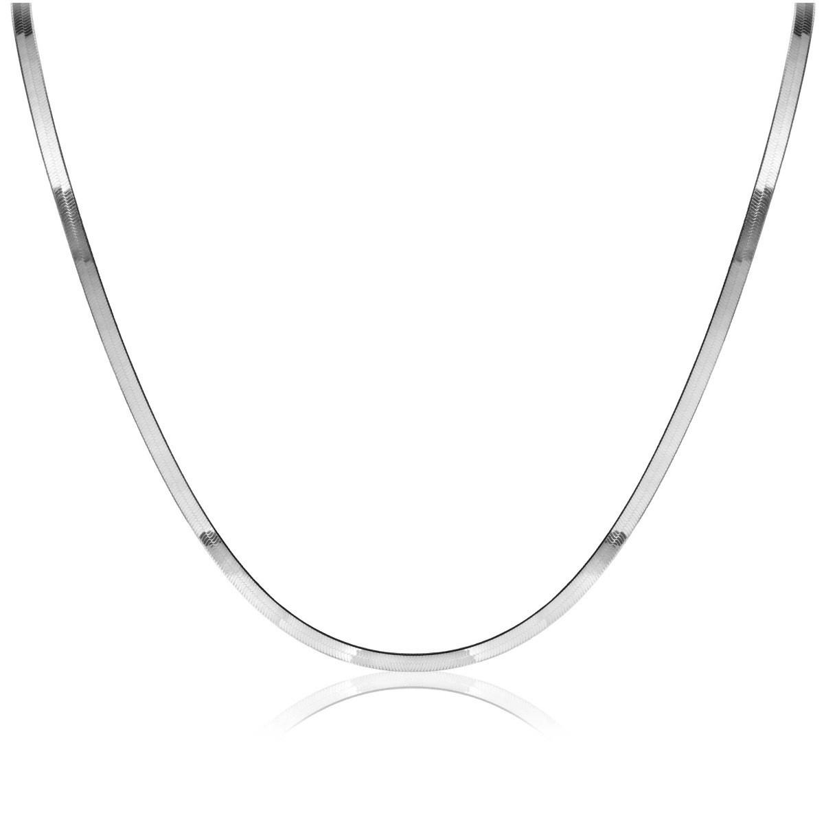 Zinzi ZIC2292 zilveren spang ketting glanzend 3.5 mm breed - Lengte 40-45 cm