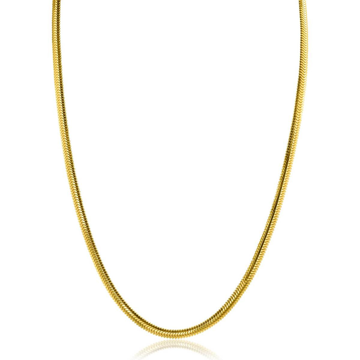 Zinzi ZIC2402G goudkleurige slang schakelketting 3.5 mm breed - Lengte 42-45 cm