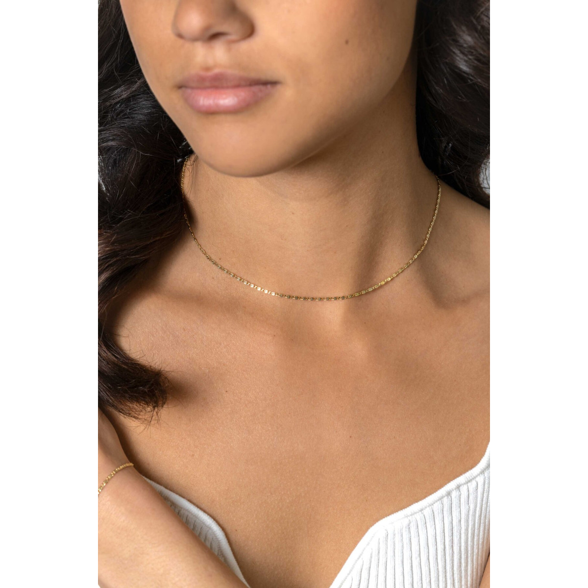 Zinzi ZIC2479G goudkleurige schakelketting 1.6 mm breed - Lengte 42-45 cm