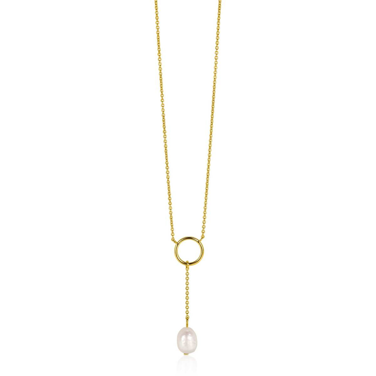 Zinzi ZIC2615 goudkleurige Y-ketting met anker schakel - Lengte 42-45 cm