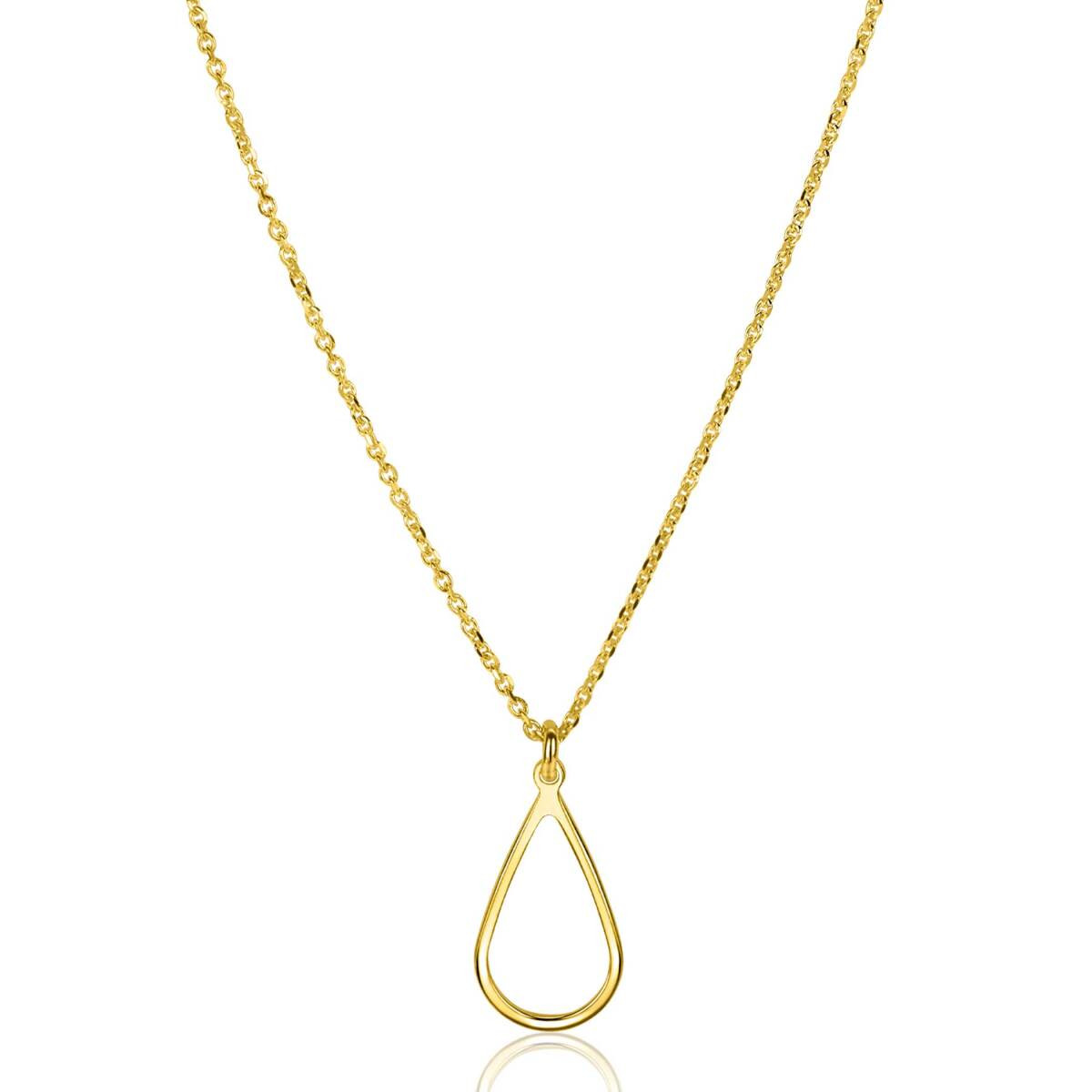 Zinzi ZIC2635 goudkleurige ketting met hanger druppel 10 mm - Lengte 42-45 cm