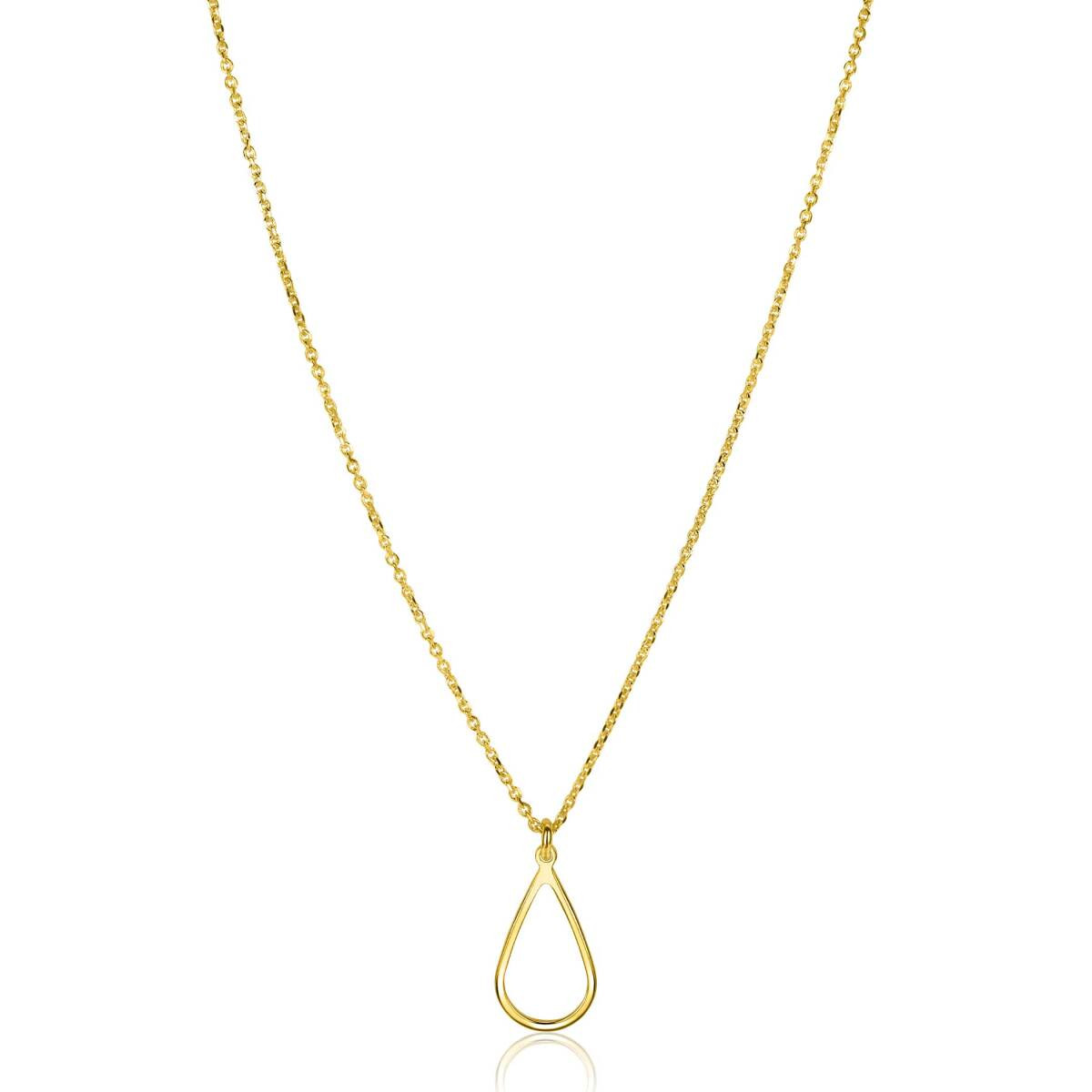 Zinzi ZIC2635 goudkleurige ketting met hanger druppel 10 mm - Lengte 42-45 cm