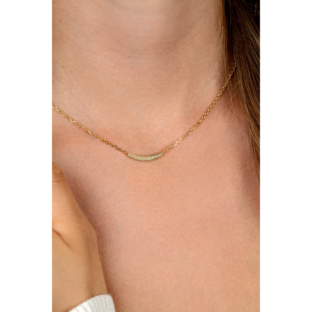 Zinzi ZIC2644G goudkleurige schakelketting met veer hanger 3.1 mm breed - Lengte 40-45 cm