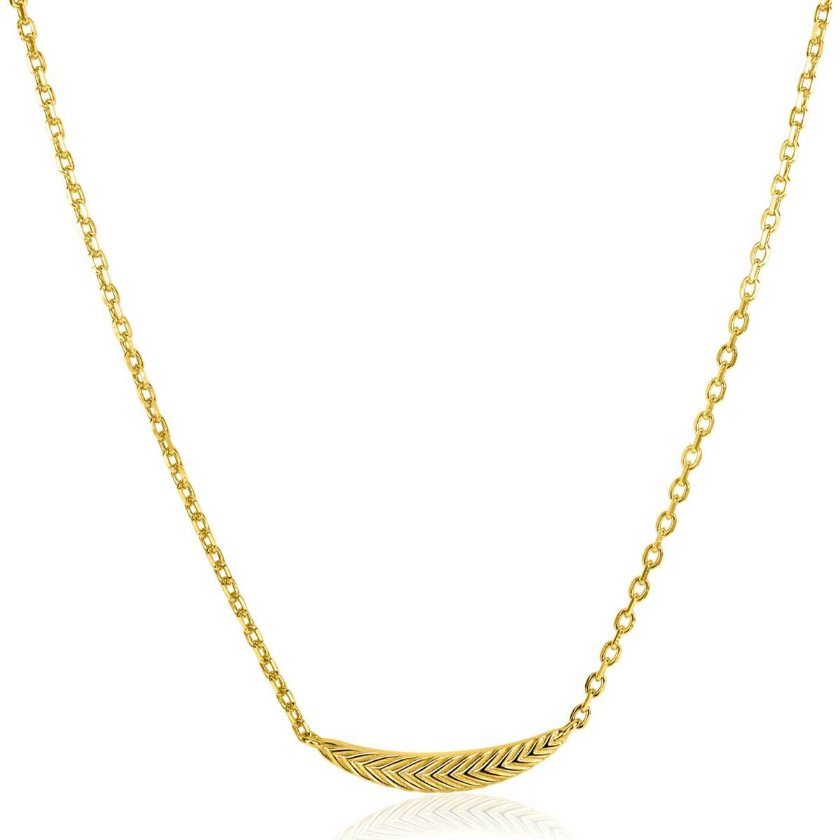Zinzi ZIC2644G goudkleurige schakelketting met veer hanger 3.1 mm breed - Lengte 40-45 cm