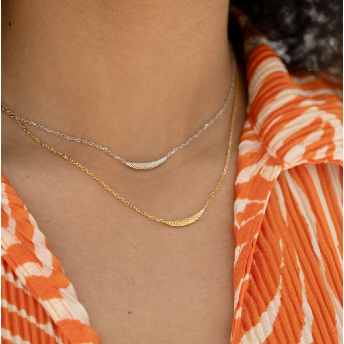 Zinzi ZIC2644G goudkleurige schakelketting met veer hanger 3.1 mm breed - Lengte 40-45 cm