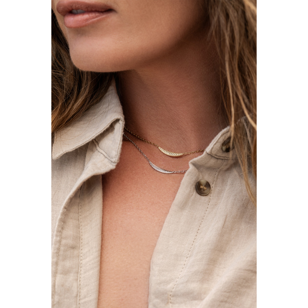 Zinzi ZIC2644G goudkleurige schakelketting met veer hanger 3.1 mm breed - Lengte 40-45 cm