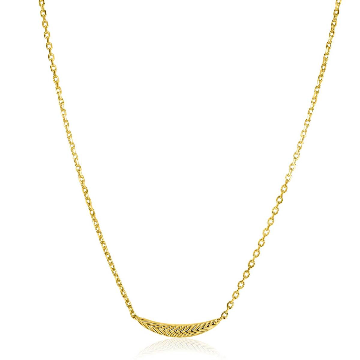 Zinzi ZIC2644G goudkleurige schakelketting met veer hanger 3.1 mm breed - Lengte 40-45 cm