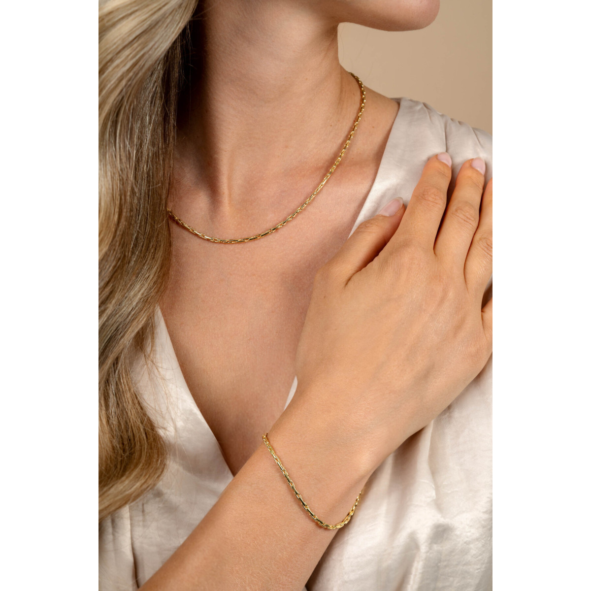Zinzi ZIC2648G goudkleurige cardano schakelketting 2.3 mm breed - Lengte 43-45 cm