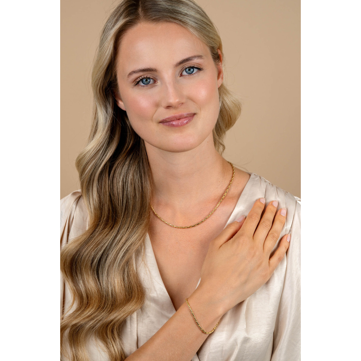 Zinzi ZIC2648G goudkleurige cardano schakelketting 2.3 mm breed - Lengte 43-45 cm