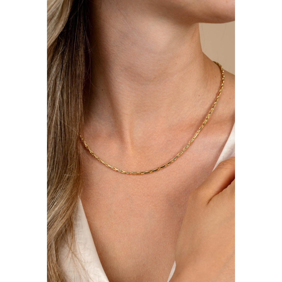 Zinzi ZIC2648G goudkleurige cardano schakelketting 2.3 mm breed - Lengte 43-45 cm