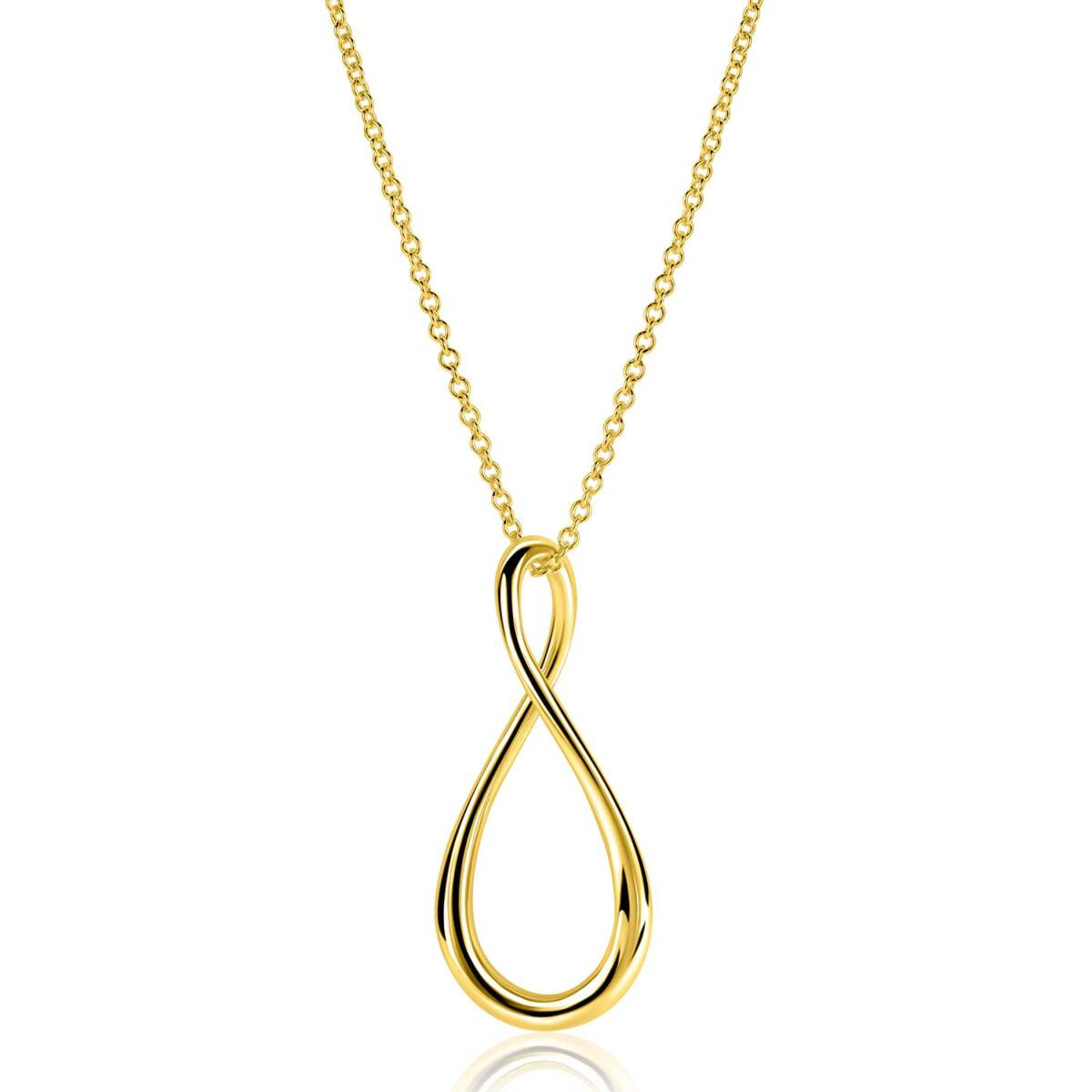 Zinzi ZIC2675G goudkleurige ketting met hanger infinity 23 mm breed - Lengte 60 cm
