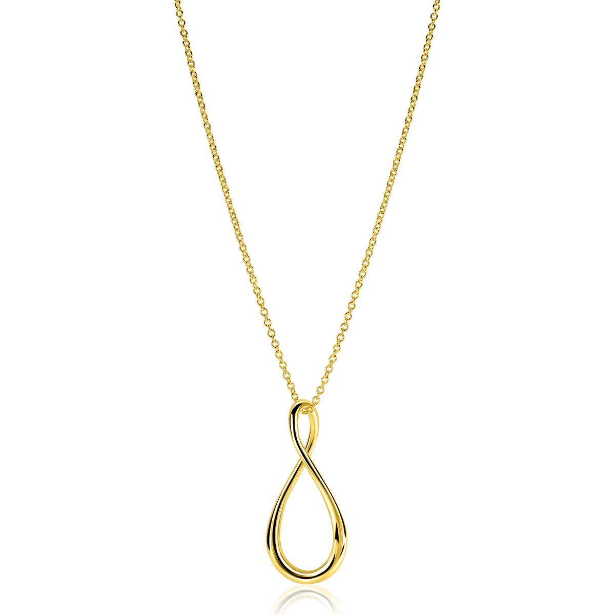 Zinzi ZIC2675G goudkleurige ketting met hanger infinity 23 mm breed - Lengte 60 cm