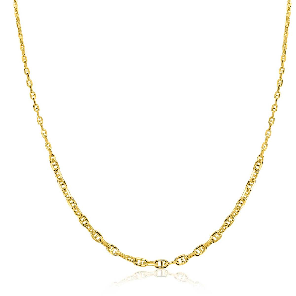 Zinzi ZIC2762G goudkleurige schakelketting met marine schakels 3.8 mm breed - Lengte 45 cm