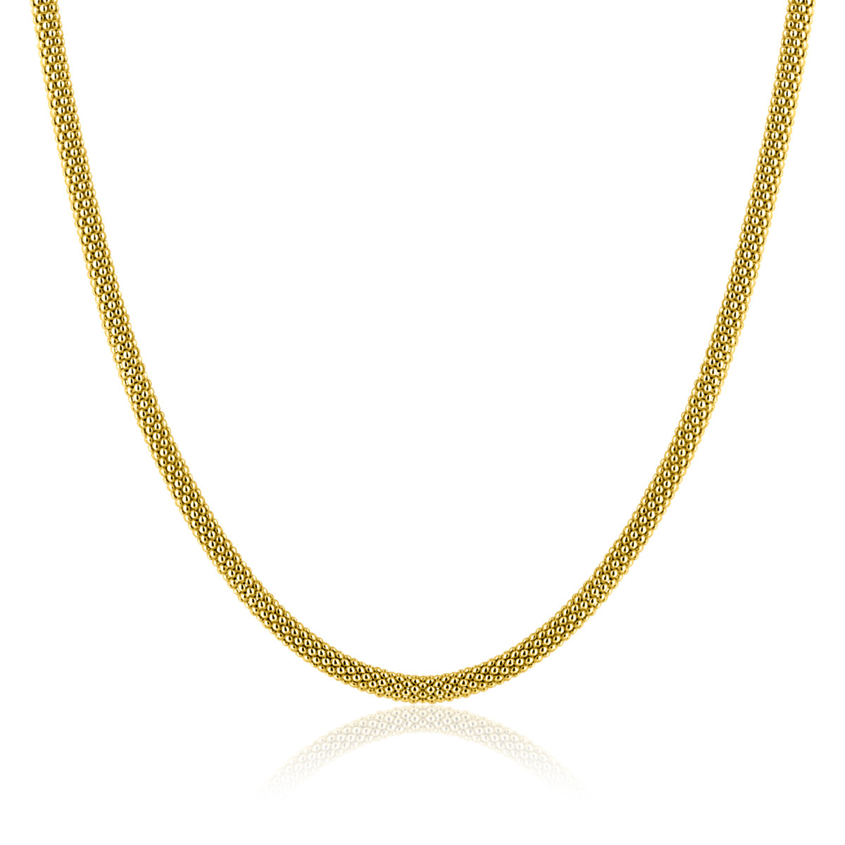 Zinzi ZIC2765G goudkleurige schakelketting fijne schakels 3 mm breed - Lengte 42 cm