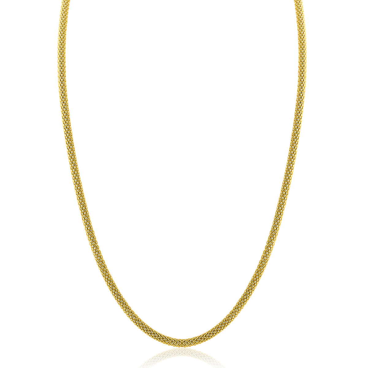 Zinzi ZIC2765G goudkleurige schakelketting fijne schakels 3 mm breed - Lengte 42 cm