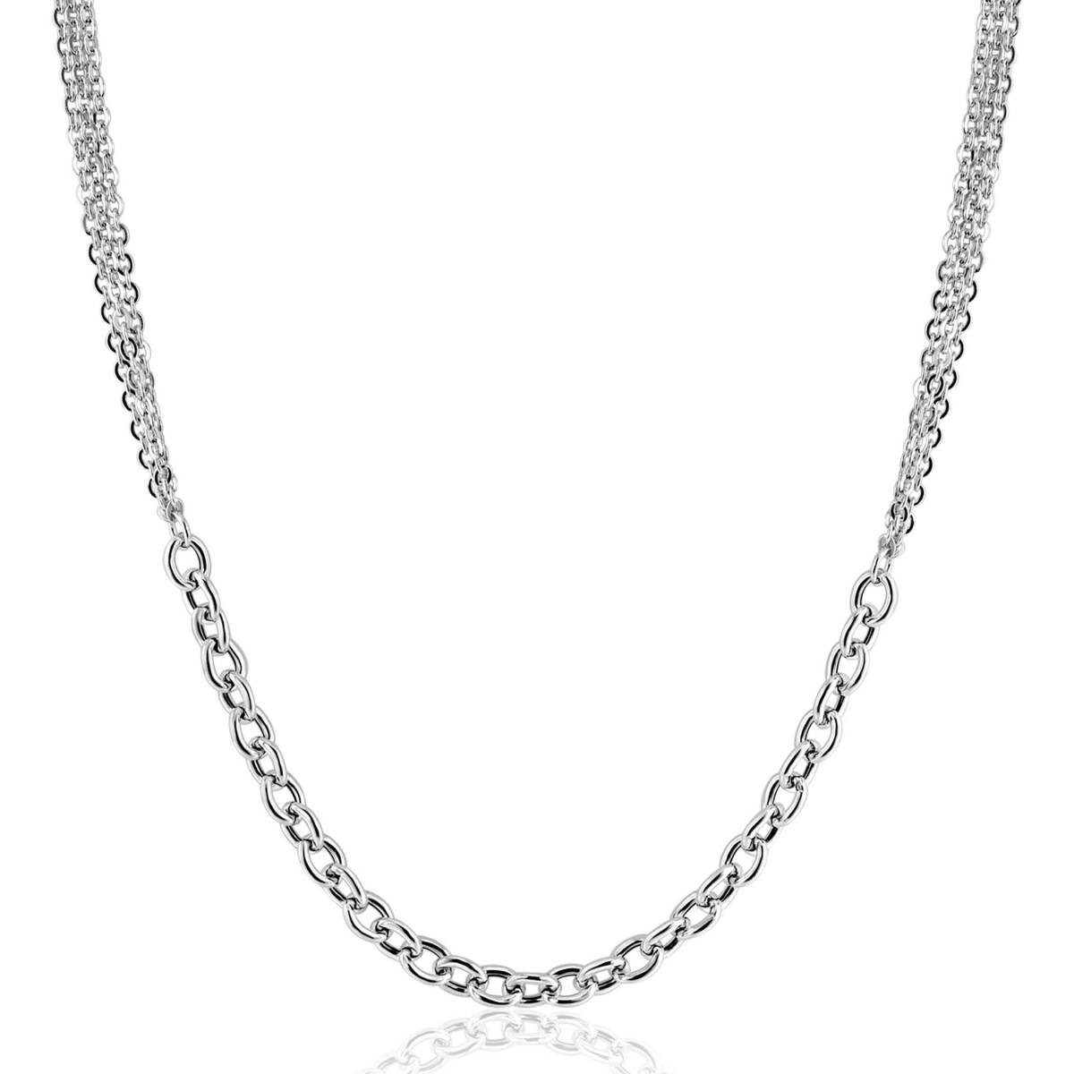 Zinzi ZIC2781 925 zilveren jasseron schakelketting 4.2 mm breed - Lengte 42-47 cm