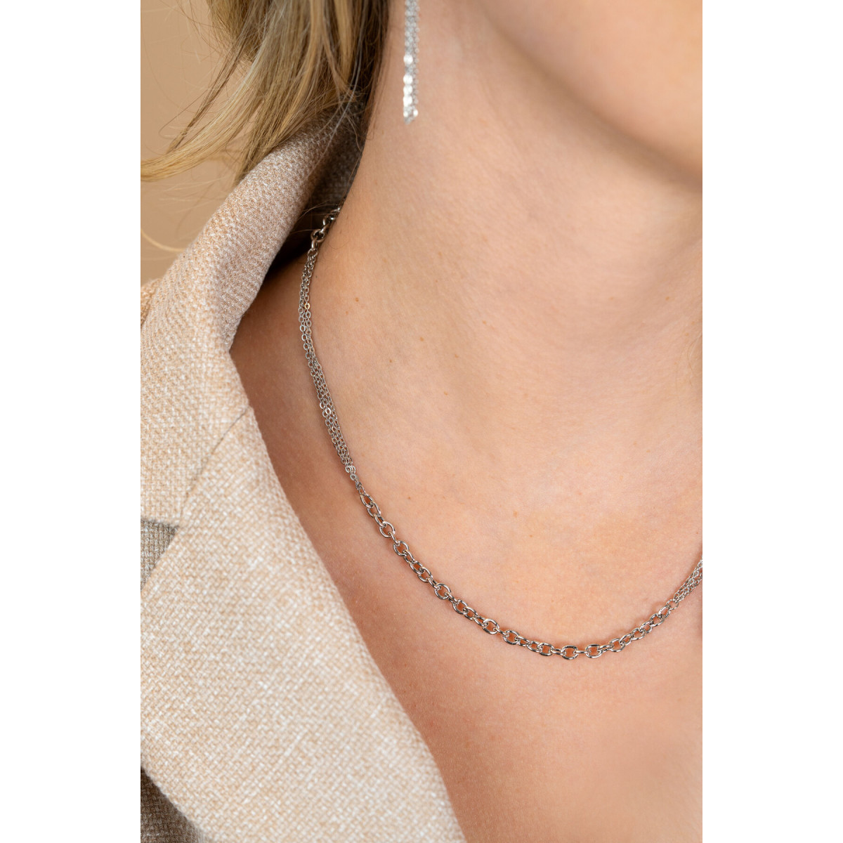 Zinzi ZIC2781 925 zilveren jasseron schakelketting 4.2 mm breed - Lengte 42-47 cm