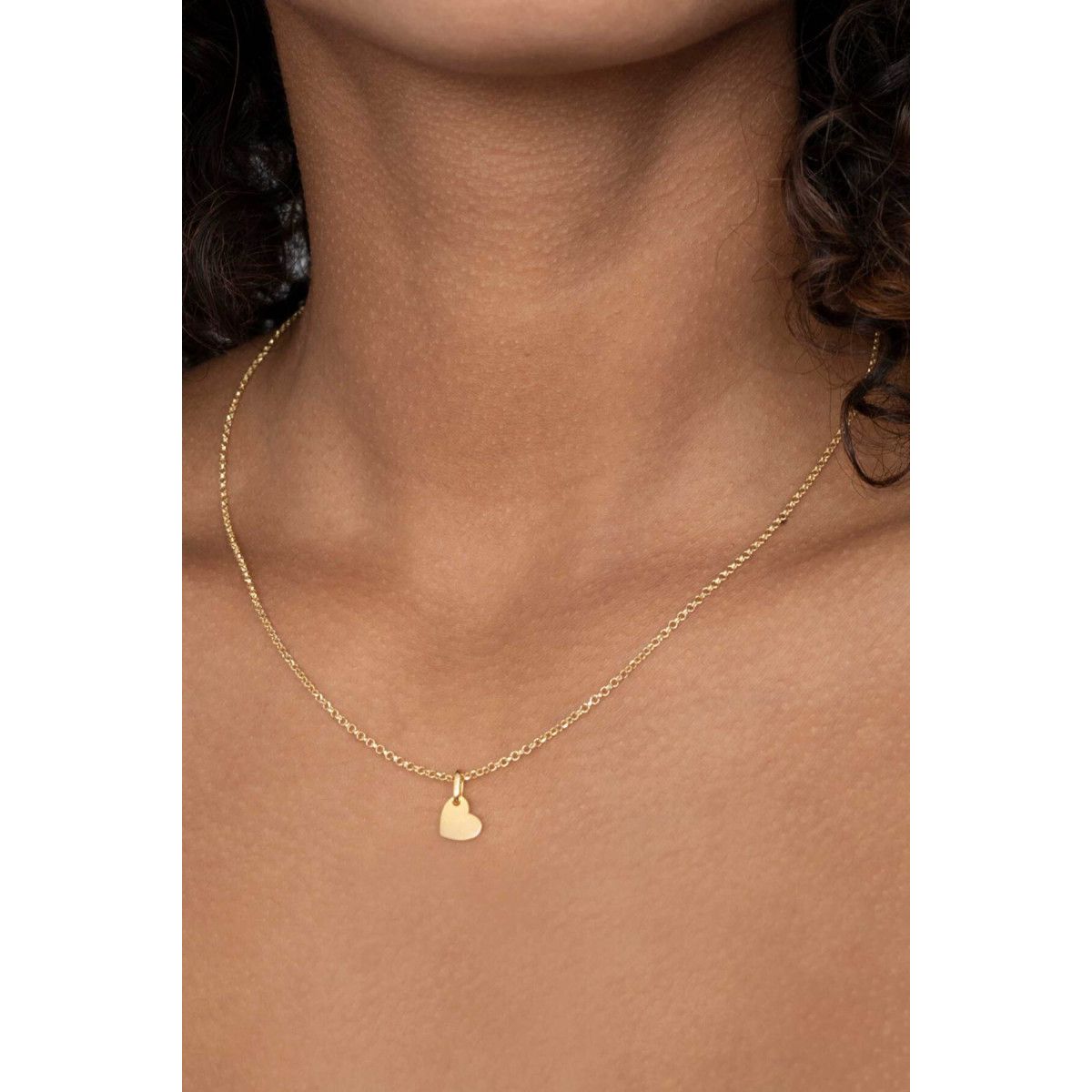 Zinzi ZIH2065G gold plated hartjes hanger goudkleurig 8.5 mm breed - Hoogte 13.5 mm