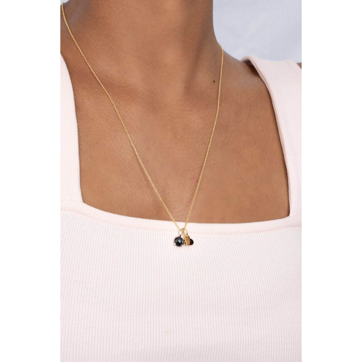 Zinzi ZIH2065G gold plated hartjes hanger goudkleurig 8.5 mm breed - Hoogte 13.5 mm