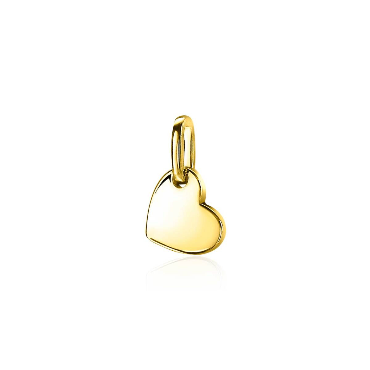 Zinzi ZIH2065G gold plated hartjes hanger goudkleurig 8.5 mm breed - Hoogte 13.5 mm