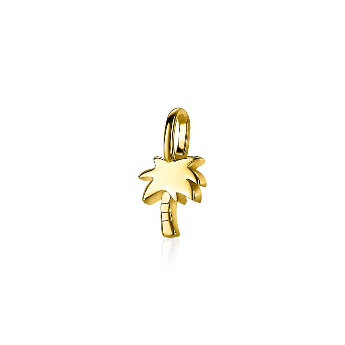 Zinzi ZIH2069G gold plated hanger in palmboom vorm glanzend 7.2 mm breed - Hoogte 13 mm